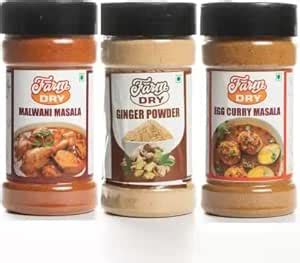 Farm Dry Malwani Masala 100 Gm Ginger Powder 80 Gm Egg Curry Masala