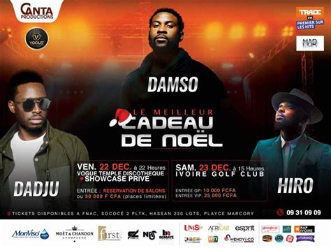 Dadju Damso Et Hiro En Concert A Abidjan Les Et Decembre