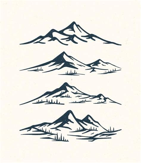 Mountain Pack Hand Drawn For Logo Design