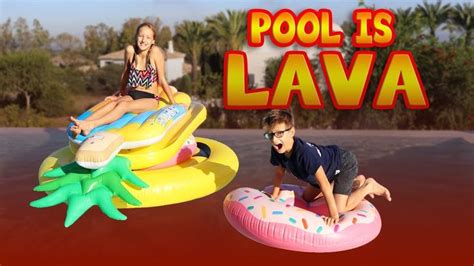 POOL IS LAVA CHALLENGE!!! | Eh bee family, Funny ferrets, Challenges