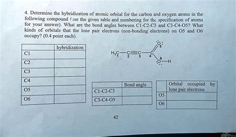 4 Determine The Hybridization Of Atomic Orbital For The Carbon And