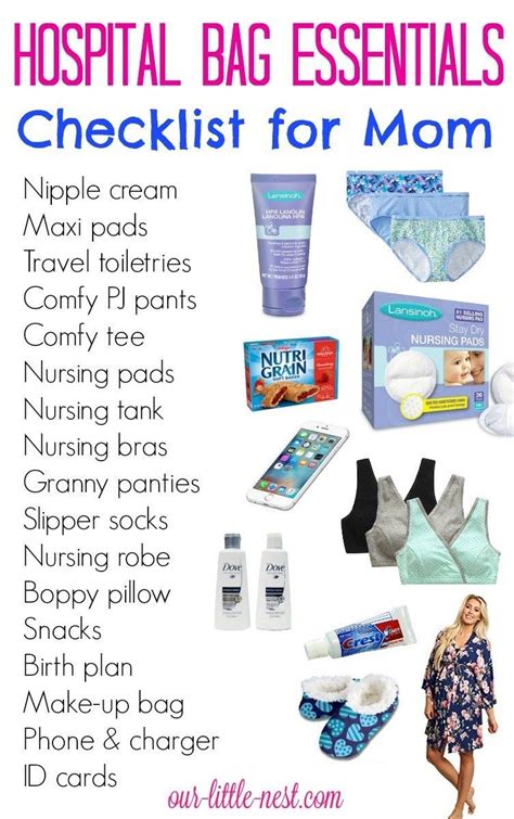 Hospital Bag Essentials Checklist For Mom Hospital Bag Essentials