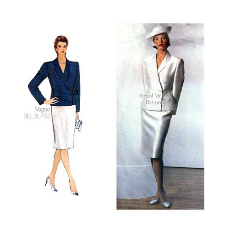 Bill Blass Womens Suit Pattern Vogue 1158