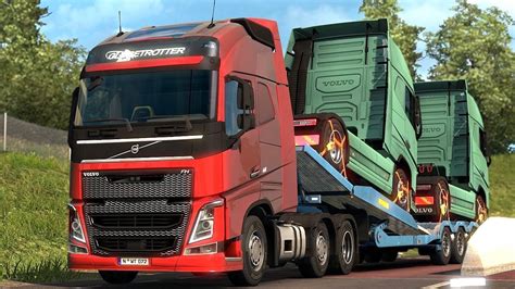 Euro Truck Simulator The New Volvo Fh Picking Up A Trailer With