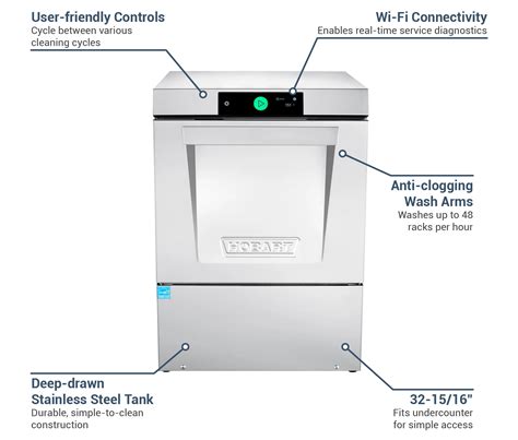 Hobart Lxnh 2l Lxn Series High Temp Rack Undercounter Dishwasher W 48