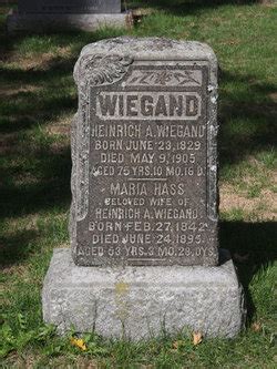 Heinrich A Wiegand M Morial Find A Grave