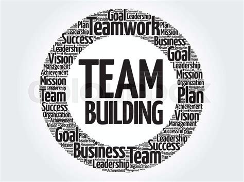 Team Building Word Cloud Collage Stock Vector Colourbox