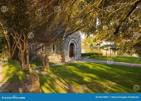 Gougane Barra Church stock image. Image of house, bridge - 66578081