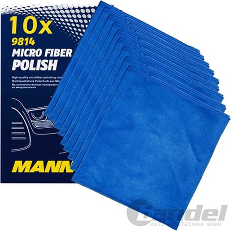 X Mannol Mikrofaser Polier Tuch Microfiber Polish Trockentuch Kfz