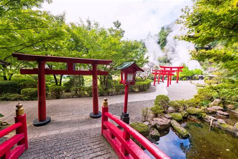 Hakuryu Inari Okami Shrine At Umi Jigoku Hot Spring In Beppu Stock Image Image Of Asian
