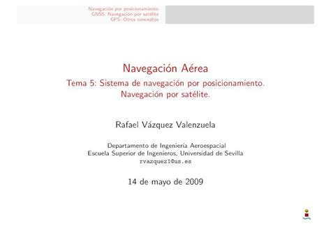 PDF Navegación Aérea Tema 5 Sistema de navegación por aero us