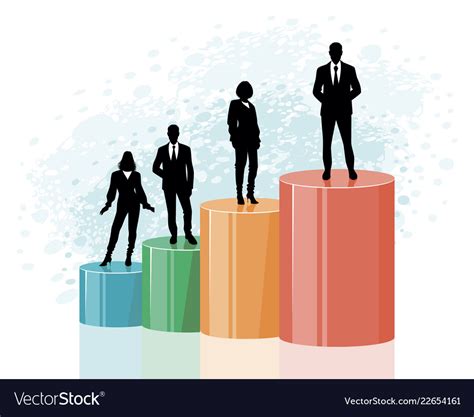 Business People At Different Levels Royalty Free Vector