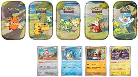 Pokemon Scarlet Violet Series 5 Pack Mini Tins 4 Promo Cards And