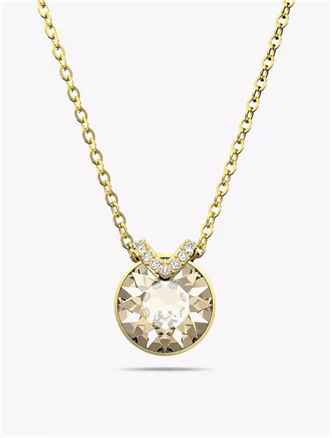 Jual Swarovski Bella V Pendant Round Cut Gold Tone Gold Tone Plated Gold Original 2025