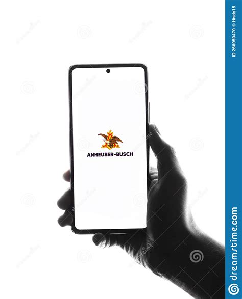 West Bangal India April 20 2022 Anheuser Busch Logo On Phone