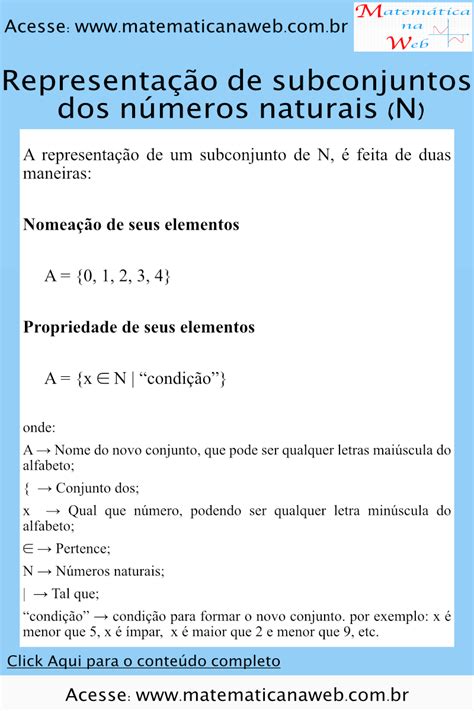 Sejam Os Seguintes Subconjuntos Dos Números Naturais