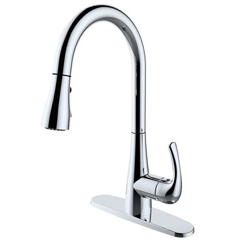 Cleanflo New Touch Single Handle Pull Down Sprayer Kitchen Faucet In