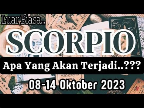 Scorpio Apa Yang Akan Terjadi Periode Oktober Youtube