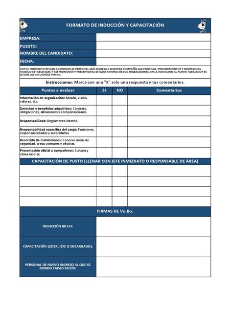 Formatos De InducciÓn Pdf