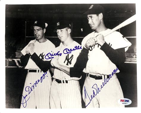 Lot Detail Mickey Mantle Ted Williams Joe Dimaggio Signed X