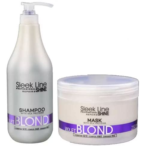 STAPIZ Szampon SLEEK LINE BLOND VIOLET Maska 11713050350 Allegro Pl