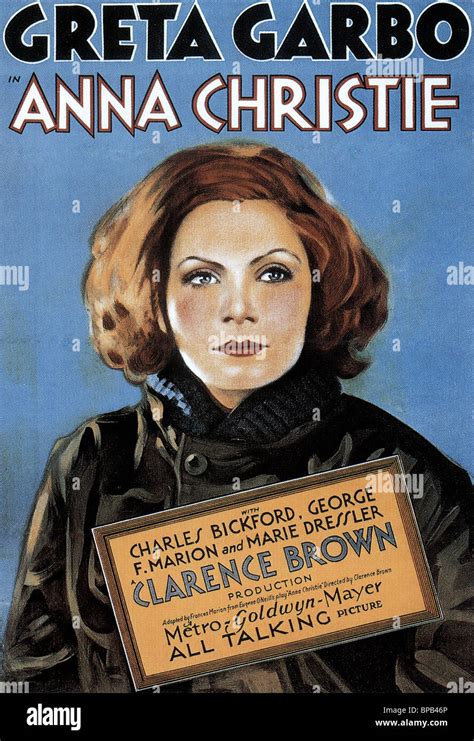 Greta Garbo Poster Anna Christie 1930 Stock Photo Alamy