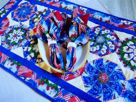 Americana Pre Cut Kaleidoscope Table Runner Kit Pre Cut Kaleidoscope