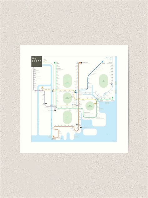 "Busan Metro Map" Art Print for Sale by jugcerovic | Redbubble