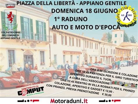 Raduno Auto E Moto D Epoca Motoraduno Appiano Gentile Co