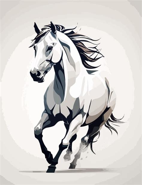 Paard Silhouet Illustratie Vector Premium Vector