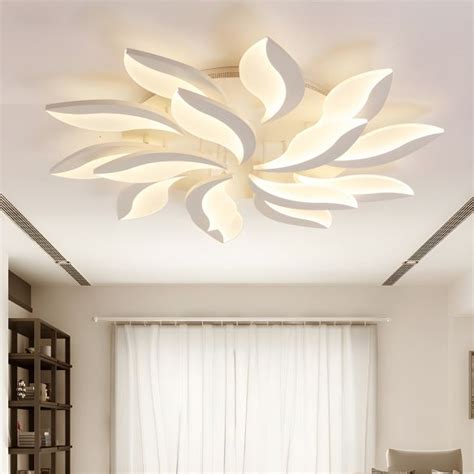 Acrylic Flower Flush Mount Light Contemporary LED 15 Lights Ceiling