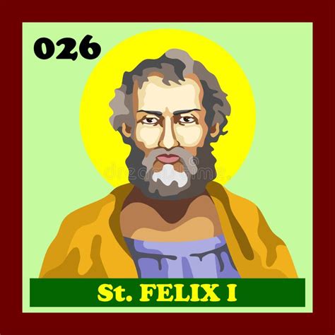 026th Roman Catholic Pope Saint Felix I Vector Stock Vector