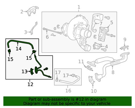 2019 2021 GM Turbocharger Coolant Feed And Return Pipe 12696273