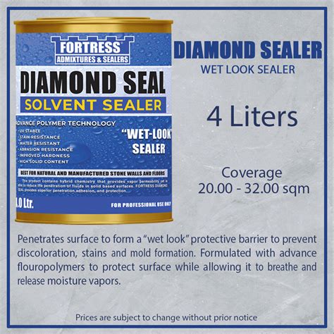 Fortress Diamond Solvent Sealer 5gal Pail Gt Stone Works Shop