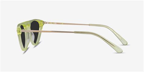 Satellite Cat Eye Clear Yellow Frame Sunglasses For Women Eyebuydirect Canada