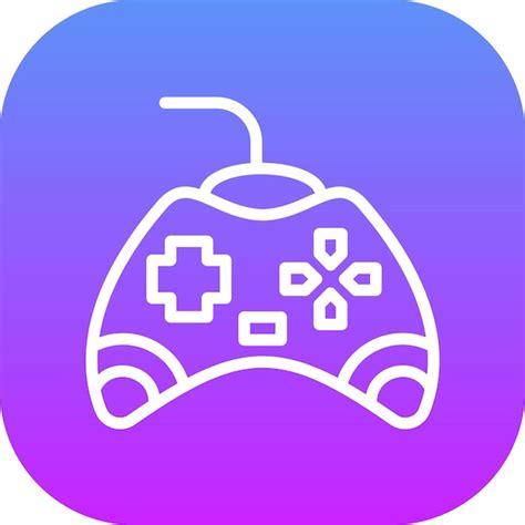 Ilustración del icono vectorial del Gamepad del conjunto de iconos del