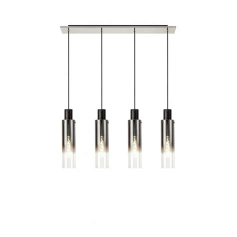 Luminaire Center Suspension Ampoules Chrome Noir Poli Suspensions