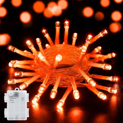 Aifulo Orange Fairy Lights 3M 30LED Orange Halloween Decoration Lights