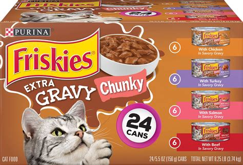 Amazon Purina Friskies Gravy Wet Cat Food Variety Pack Savory