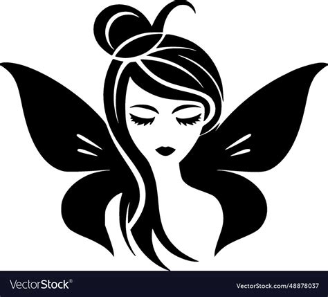 Fairy Minimalist And Flat Logo Royalty Free Vector Image