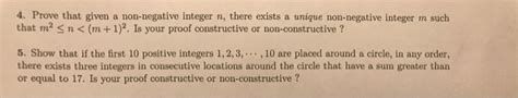 Solved Prove That Given A Non Negative Integer N There Chegg