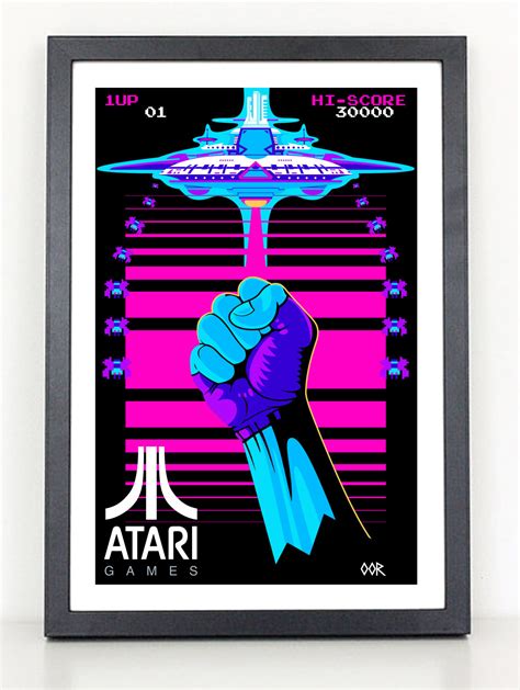 Atari 80s Uprising Video Game Poster Print Etsy