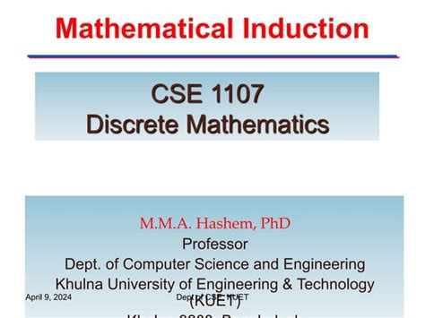 L05 Mathematical Induction In Discrete Mathmatics Ppt