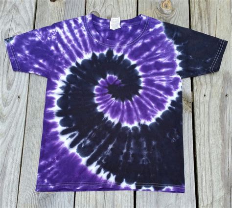 Purple And Black Tie Dye T Shirt Youth Xs S M L Xl Boys Tie Dye Shirt