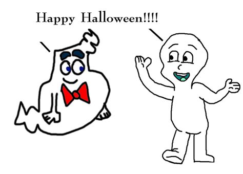 Floater And Casper Saying Happy Halloween By Mjegameandcomicfan89 On