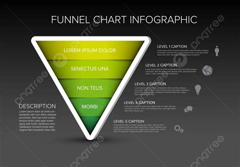 Layers Funnel Infographic Template Schema Infochart Green Vector