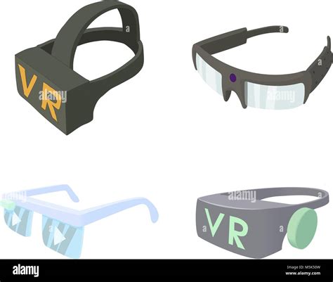 Vr Glasses Icon Set Cartoon Style Stock Vector Image And Art Alamy