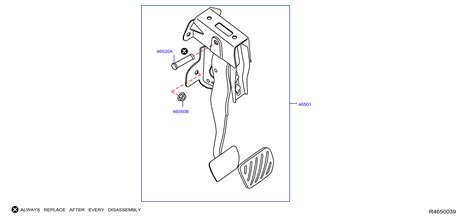 Nissan Sentra Pedal Brake With Bracket Continuous Ra B