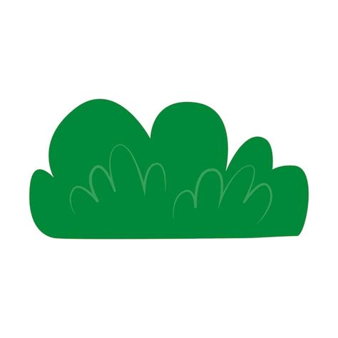 Premium Vector Vector Green Bushes Icon Vector Illustration