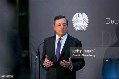 246 European Central Bank President Mario Draghi Speaks In Berlin Stock